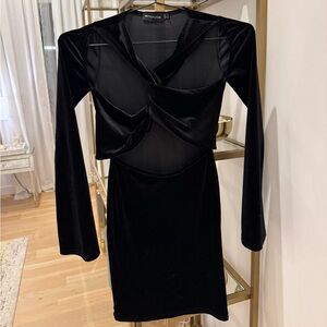 PLT velvet cutout dress